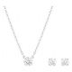 Swarovski Attract Set Round White CZ Rhodium Plated